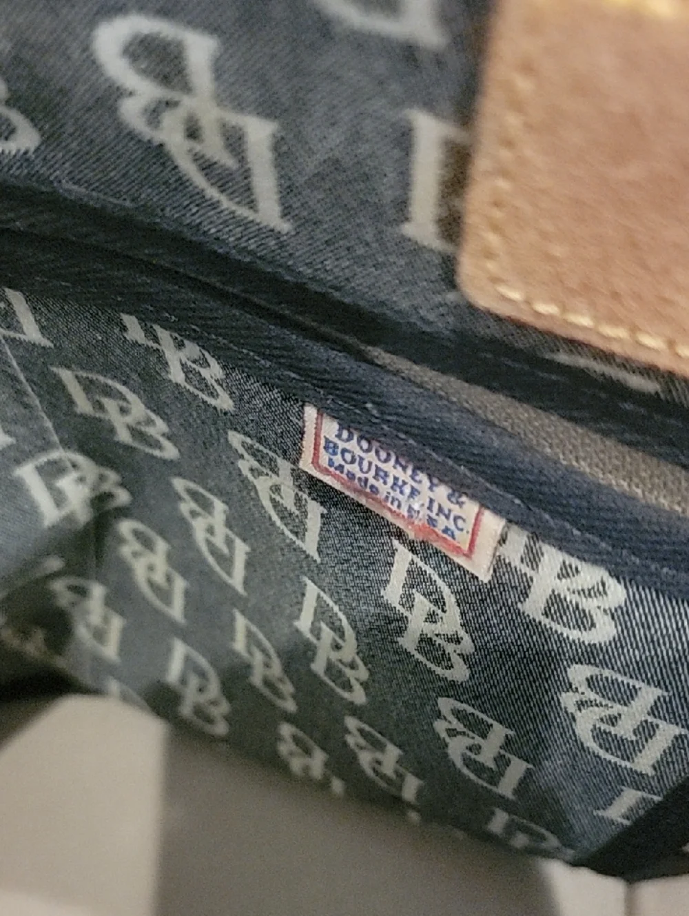 Dooney & Bourke Y2K Signature Monogram Tassel Tote Bag Possibly Vintage